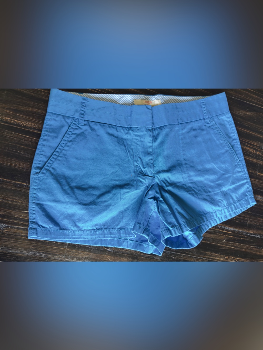J. Crew Sky Blue High-Rise Cotton Shorts
